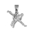 Pendentif sport de combat argent rhodié