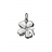 Pendentif trefle 4 feuilles argent brillant