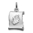 Pendentif zodiaque parchemin balance argent rhodié