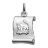 Pendentif zodiaque parchemin taureau argent rhodié