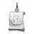 Pendentif zodiaque parchemin verseau argent rhodié