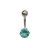 Piercing nombril pierre bleu