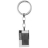 Porte clef acier plaque gi motif grec noir