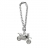 Porte clefs moto cross argent
