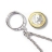 Porte clefs pièce diamètre 23.5 argent