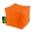 Pouf carré polyester Cosy Couleur Orange Matière Polyester