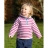 Pull réversible coton bio - Rose rayé 6-12 mois 76 cm