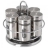 Set de 6 pots à épices rotatif Spicy Couleur Argenté Matière Aluminium