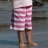 Short coton bio - Rose Stripe