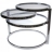 Table basse design verre trois plateaux