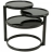 Table basse design verre trois plateaux noire