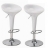 Tabouret de bar design Curve (X2) Couleur Blanc Matière ABS