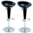 Tabouret de bar design Curve (X2) Couleur Noir Matière ABS