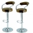 Tabourets de bar Big jazzy taupe avec accoudoirs (X2)