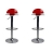 Tabourets design Altesse rouges (X2)